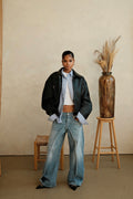 Double Layered Denim Light Indigo