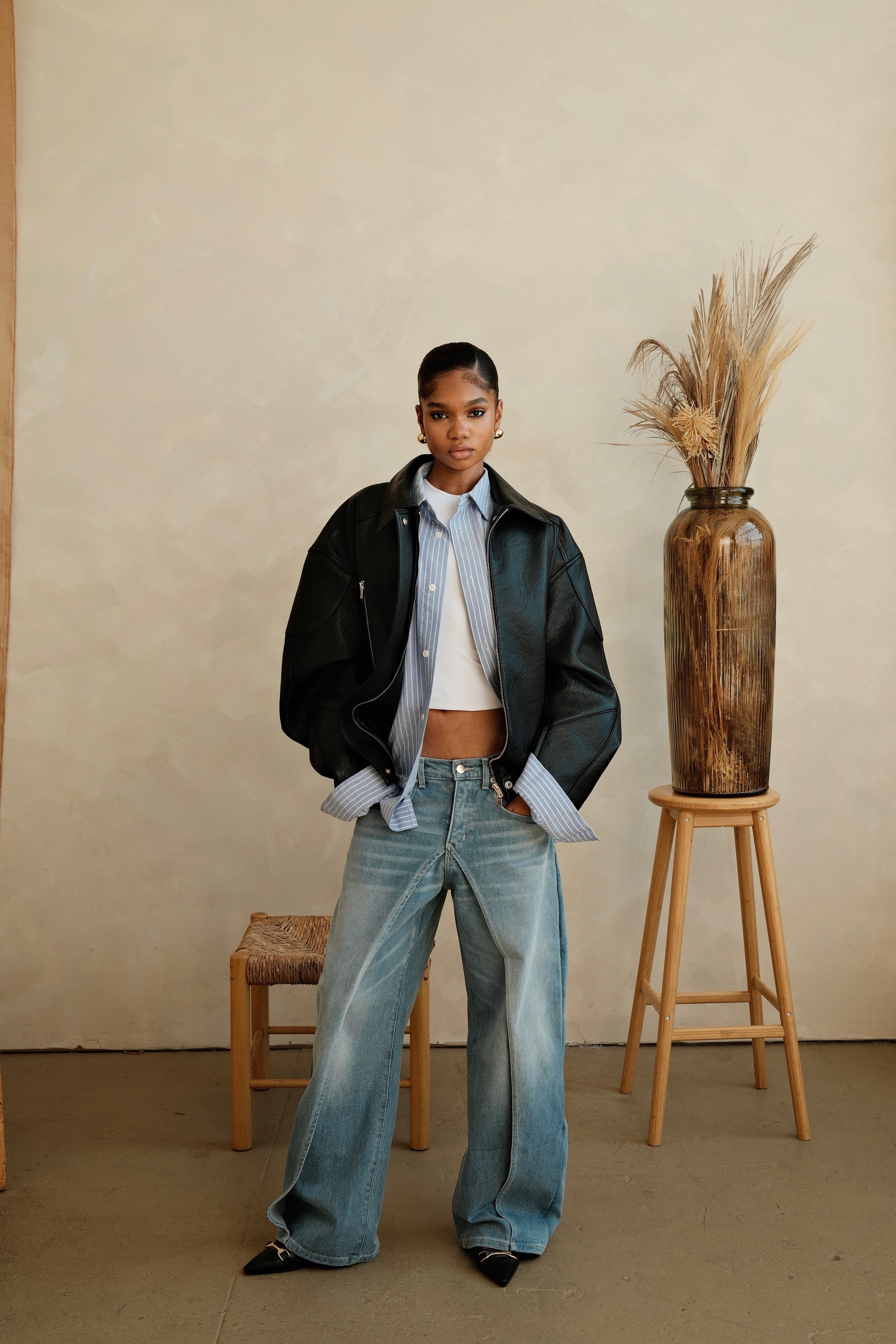 Double Layered Denim Light Indigo