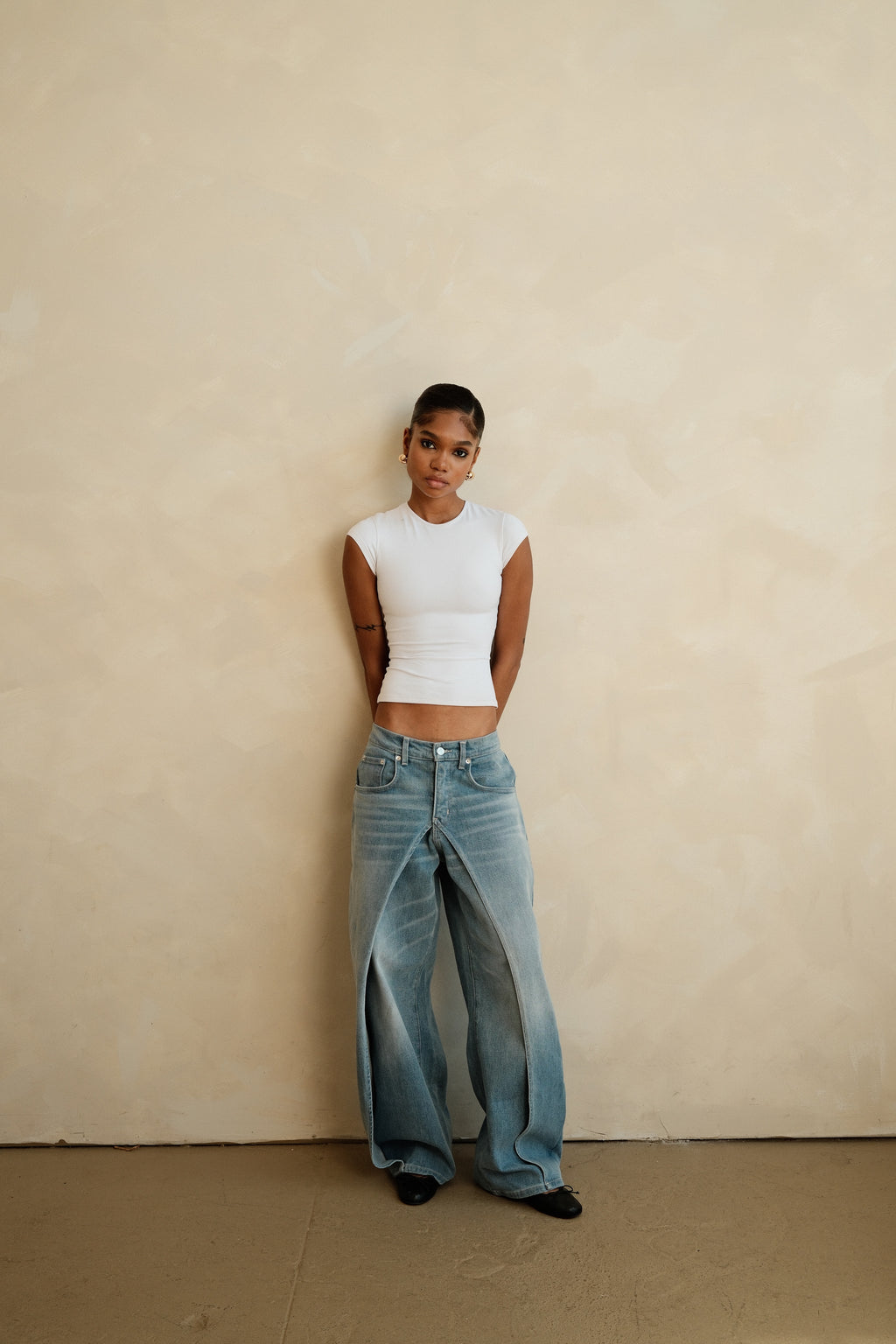Double Layered Denim Light Indigo