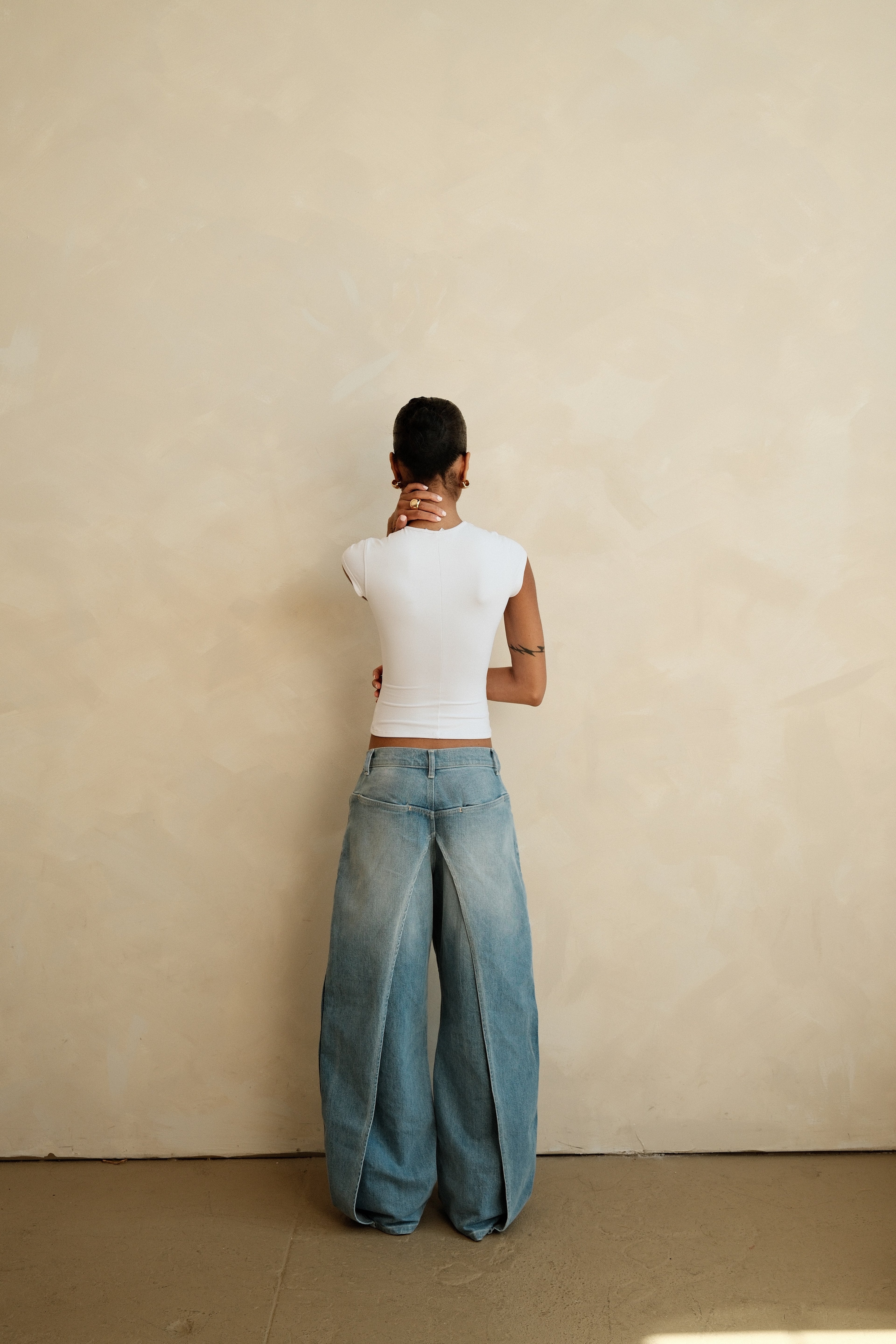 Double Layered Denim Light Indigo